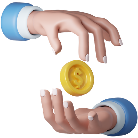 Payment Hand Gesture  3D Icon