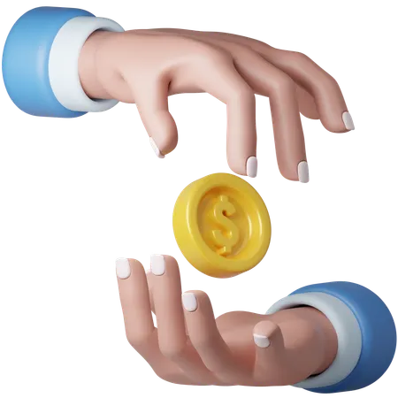 Payment Hand Gesture  3D Icon