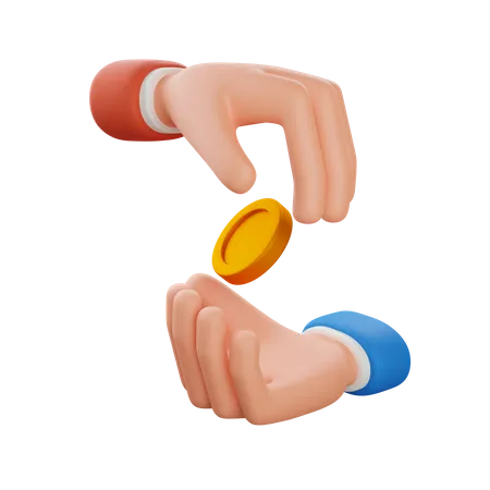 Payment hand gesture  3D Icon