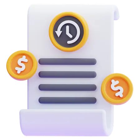 결제 내역  3D Icon