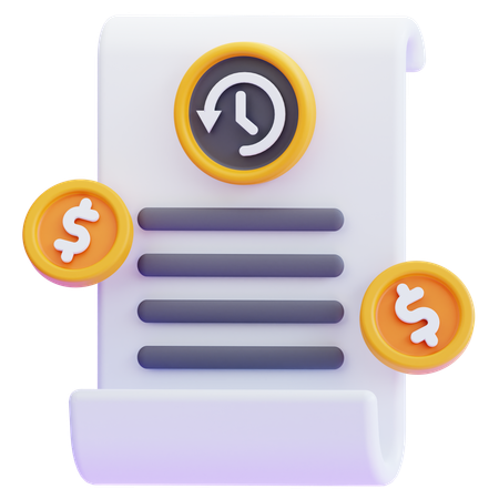Payment History  3D Icon