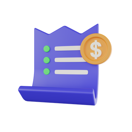 Payment Invoice 3D Icon
