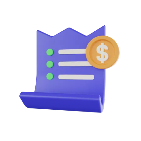 Payment Invoice 3D Icon
