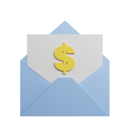 Payment Letter  3D Illustration