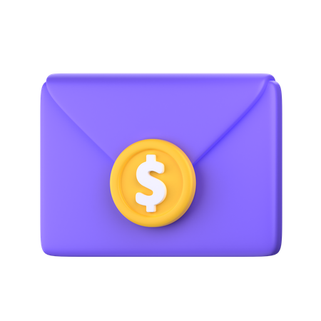 Payment Mail 3D Icon