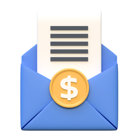 Payment Mail 3D Icon