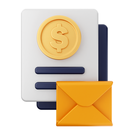 Payment Mail Message  3D Icon