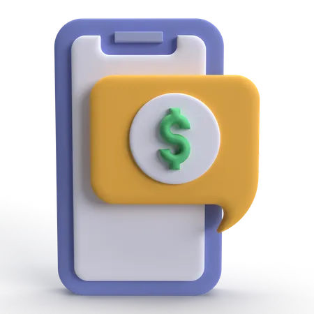 Payment Massage  3D Icon