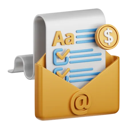 Payment Message  3D Icon