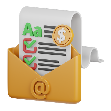 Payment message  3D Icon