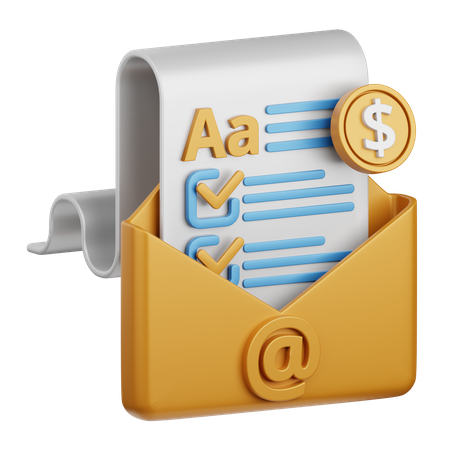 Payment Message 3D Icon
