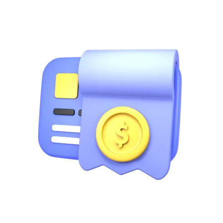 Payment note  3D Icon