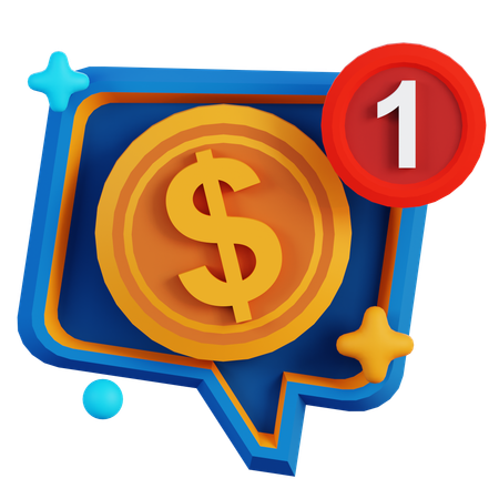 PAYMENT NOTIFICATION  3D Icon