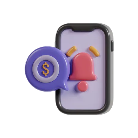3 D Render Payment Notification Icon 3D Icon