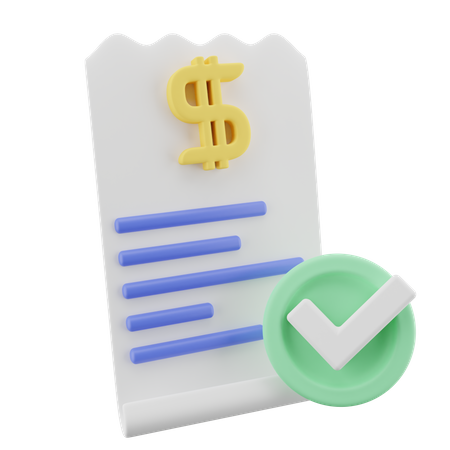 Payment Paper  3D Icon