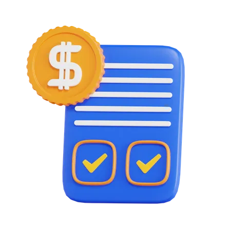 Payment Paper  3D Icon