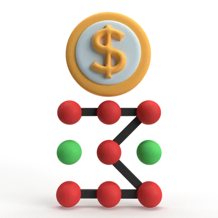 Payment Pattern Lock  3D Icon
