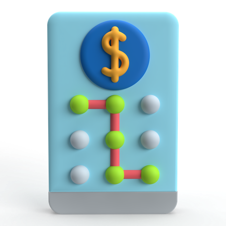 Payment Pattern Lock  3D Icon