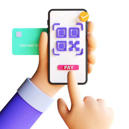 Payment Qr Code  3D Illustration