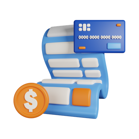 Payment Receip 3D Icon  3D Icon