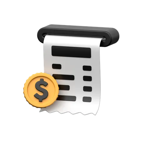 Payment Receipt 3 D Icon Symbolizing Confirmation Of Payment Transaction Completion And Financial Record Keeping Representing Proof Of Purchase 3D Icon