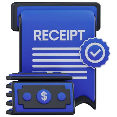 Payment Receipt  3D Icon