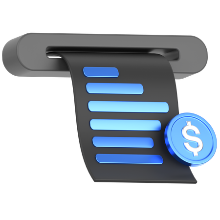 Payment Receipt  3D Icon