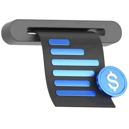 Payment Receipt  3D Icon