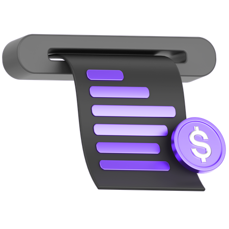 Payment Receipt  3D Icon
