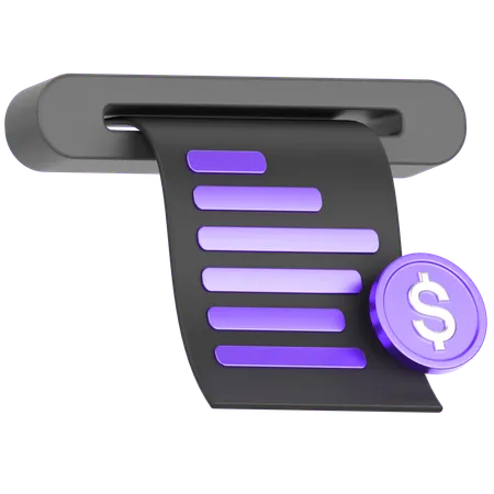 Payment Receipt  3D Icon