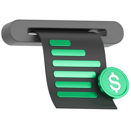Payment Receipt  3D Icon