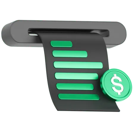 Payment Receipt  3D Icon