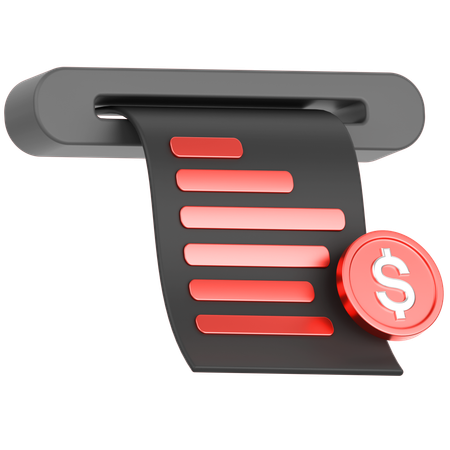 Payment Receipt  3D Icon