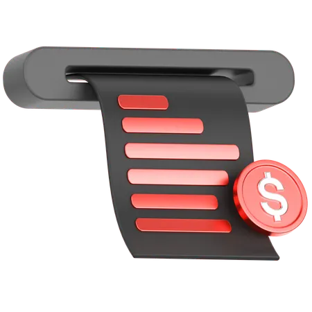 Payment Receipt  3D Icon