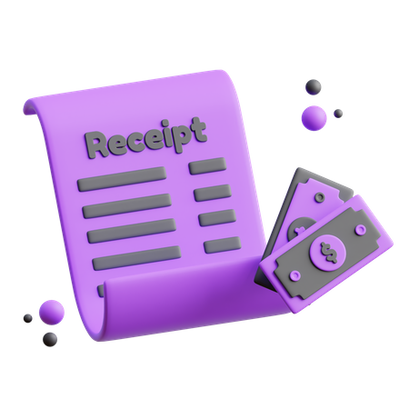 Payment Receipt  3D Icon