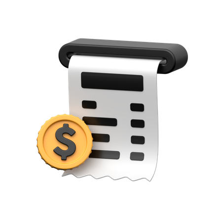 Payment receipt  3D Icon