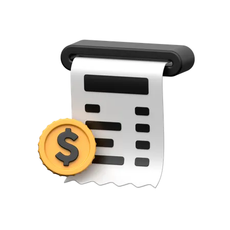 Payment receipt  3D Icon