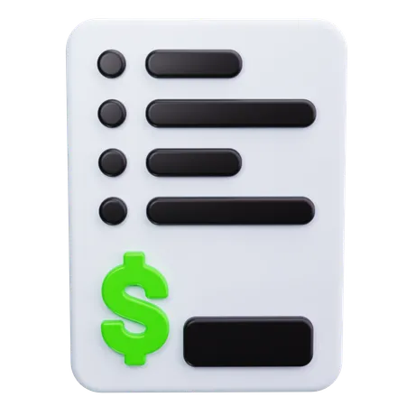 Payment Receipt  3D Icon