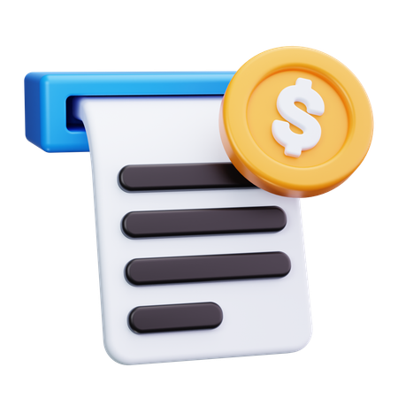 Payment Receipt  3D Icon