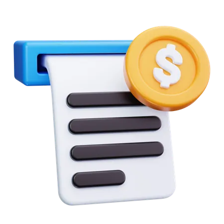 Payment Receipt  3D Icon