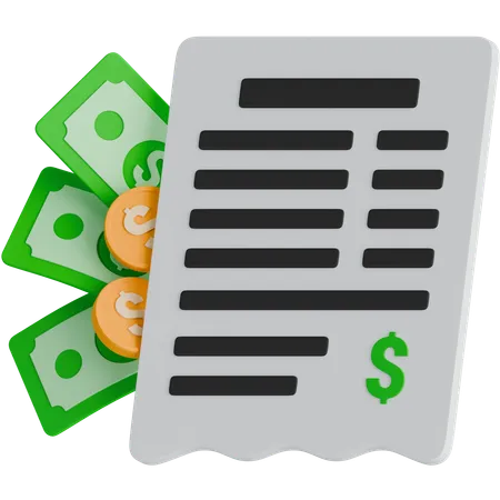 Payment Receipt  3D Icon