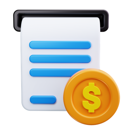 Payment Receipt  3D Icon