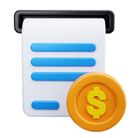 Payment Receipt  3D Icon