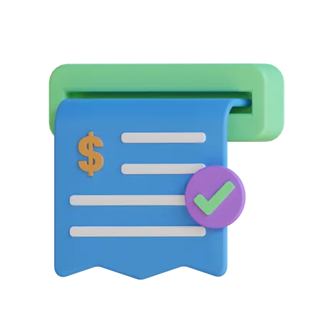 Payment Receipt  3D Icon