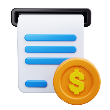Payment Receipt  3D Icon