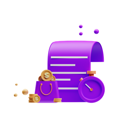 Payment receipt  3D Icon