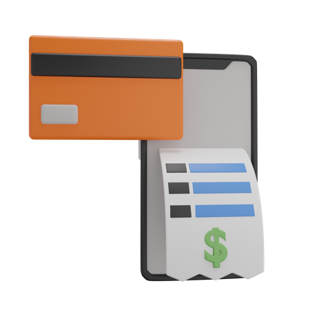 Payment Receipt  3D Illustration