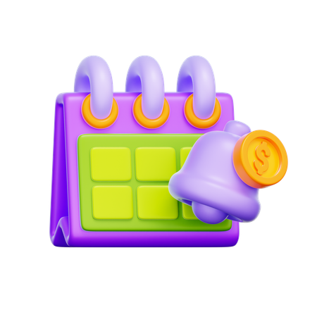 Payment Reminder Calendar  3D Icon