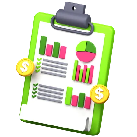 Payment Report 3 D Icon Illustration 3D Icon