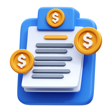 Payment Report  3D Icon